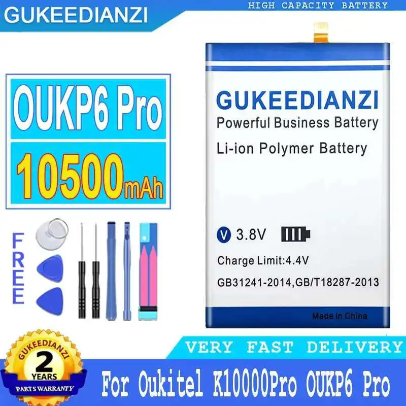 Long-Lasting Performance 10500mAh Reliable Power For Oukitel K10000Pro OUKP6 Pro K10000 Pro Oukp 6 Pro Mobile Phone Battery
Long-Lasting Performance 10500mAh Reliable Power For Oukitel K10000Pro OUKP6 Pro K10000 Pro Oukp 6 Pro Mobile Phone Battery