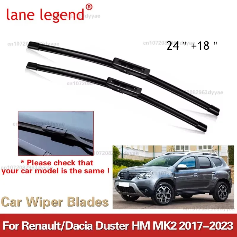 LHD Car Front Wiper Blades For Renault Dacia Duster 2 HM MK2 2017 - 2023 Windshield Window Windscreen 24"+18" 2018 2019 2020
LHD Car Front Wiper Blades For Renault Dacia Duster 2 HM MK2 2017 - 2023 Windshield Window Windscreen 24"+18" 2018 2019 2020
