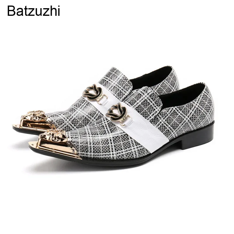 Batzuzhi New Luxury Men Shoes Leather Pointed Metal Toe Genuine Leather Dress Shoes Men Fashion Business/Party Zapatos Hombre
Batzuzhi New Luxury Men Shoes Leather Pointed Metal Toe Genuine Leather Dress Shoes Men Fashion Business/Party Zapatos Hombre