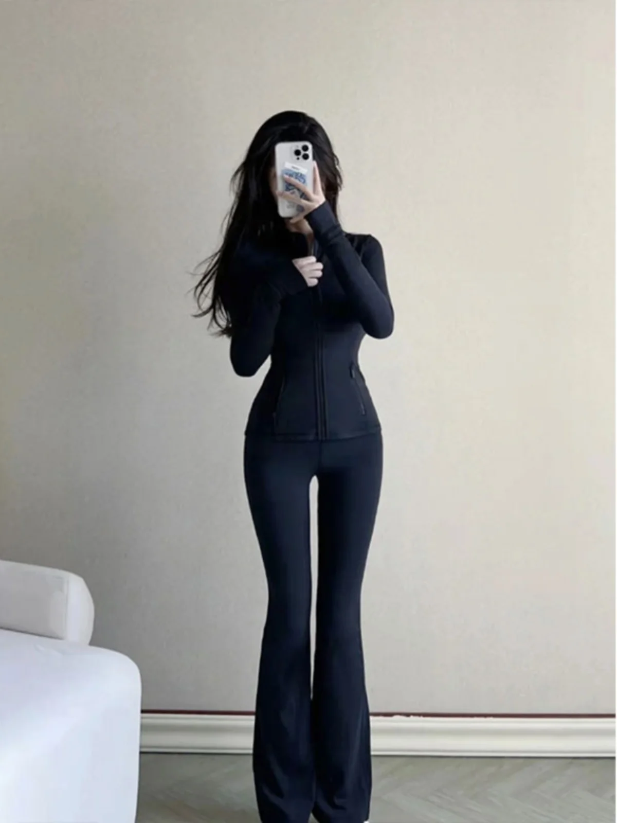 Black Sports set Pure Yoga Outfit For Women's jacket pants set Spring And Autumn Training Running Dry Jacket, Casual Fitness Top
Black Sports set Pure Yoga Outfit For Women's jacket pants set Spring And Autumn Training Running Dry Jacket, Casual Fitness Top