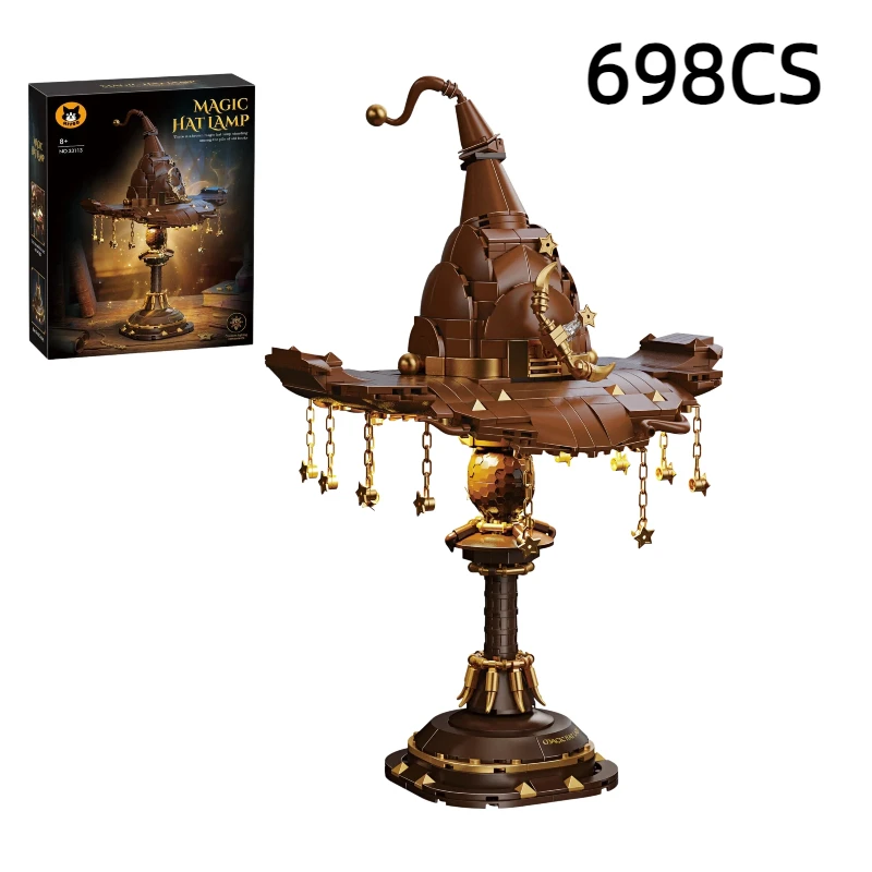 698PCS Magic Wizard Hat MOC Building Blocks LED Table Lamp Desktop Ornament DIY Bricks Toy Gift Adults Kids Home Room Decor
698PCS Magic Wizard Hat MOC Building Blocks LED Table Lamp Desktop Ornament DIY Bricks Toy Gift Adults Kids Home Room Decor