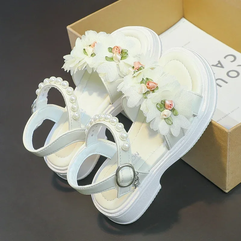 Children Princess Shoes Soft Sole Sweet Flowers 2025 Summer New Kids Beach Shoes Beading Elegant Girls Sandals Non-slip Trendy
Children Princess Shoes Soft Sole Sweet Flowers 2025 Summer New Kids Beach Shoes Beading Elegant Girls Sandals Non-slip Trendy