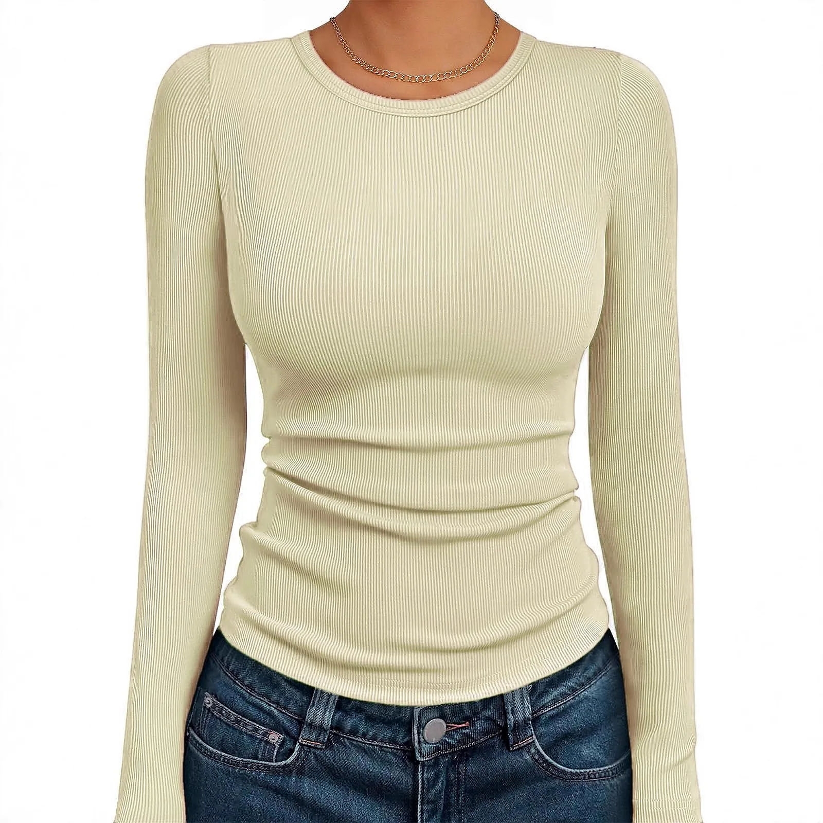 Pure Color Slim Fit Long Sleeve Crew Neck T Shirt Tee Tops Women Casual T Shirts Blouse
Pure Color Slim Fit Long Sleeve Crew Neck T Shirt Tee Tops Women Casual T Shirts Blouse