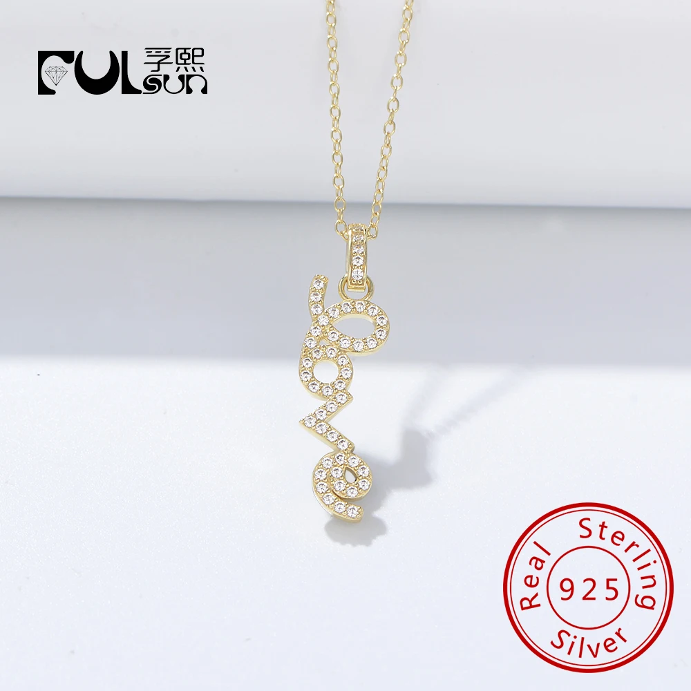 Personalized Name Jewelry 925 Sterling Silver Gold Plated High Carbon CZ LOVE Letter Pendant Necklace for women
Personalized Name Jewelry 925 Sterling Silver Gold Plated High Carbon CZ LOVE Letter Pendant Necklace for women