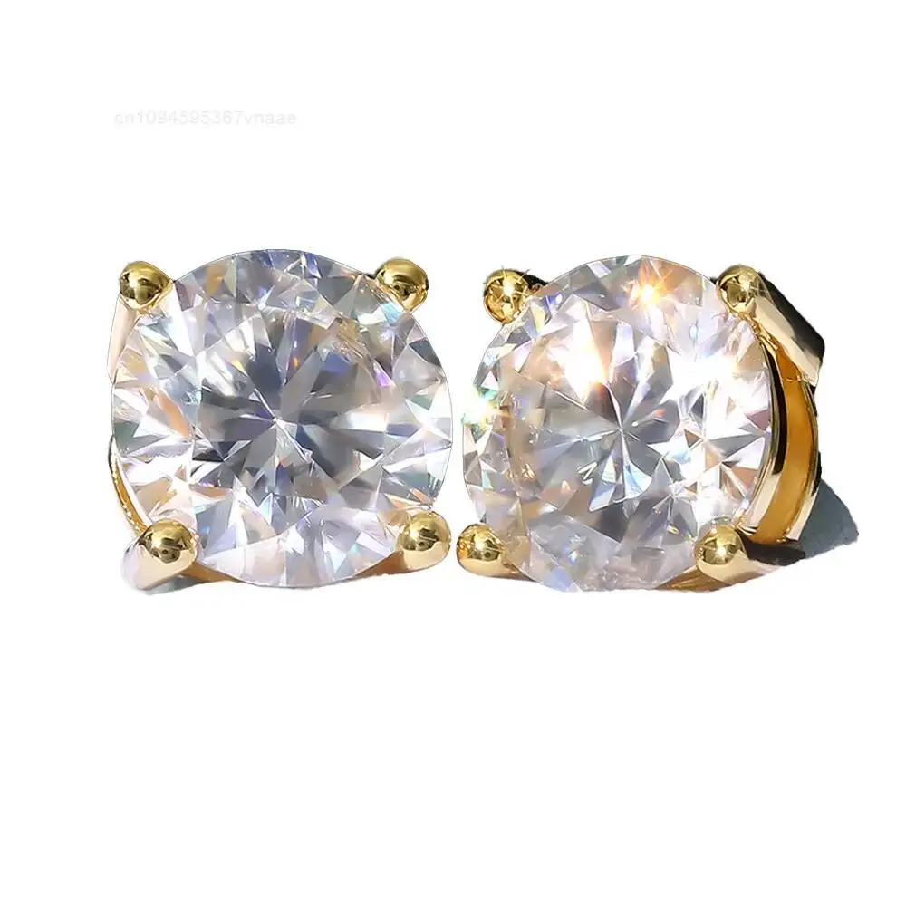 0.2ct-8ct Moissanite Gold Plated Solid 925 Sterling Silver Trendy Wedding Party Gift Hypoallergenic Women Men Stud Earring
0.2ct-8ct Moissanite Gold Plated Solid 925 Sterling Silver Trendy Wedding Party Gift Hypoallergenic Women Men Stud Earring