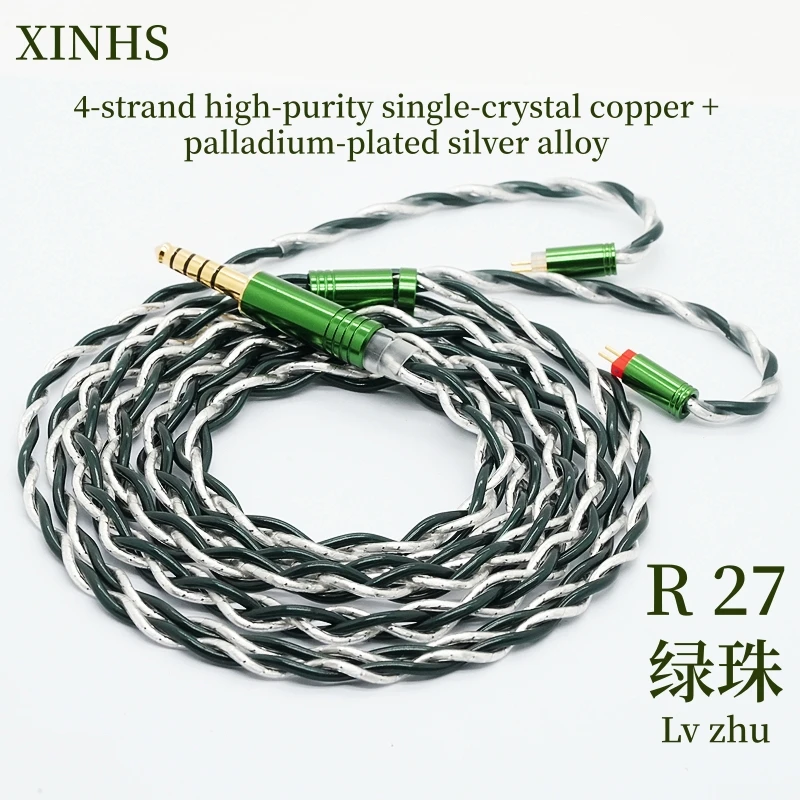 XINHS R27 Lv zhu 4-Core High-Purity Single Crystal Copper Palladium-Plated Silver Alloy HiFi Earphone Upgrade Cable
XINHS R27 Lv zhu 4-Core High-Purity Single Crystal Copper Palladium-Plated Silver Alloy HiFi Earphone Upgrade Cable