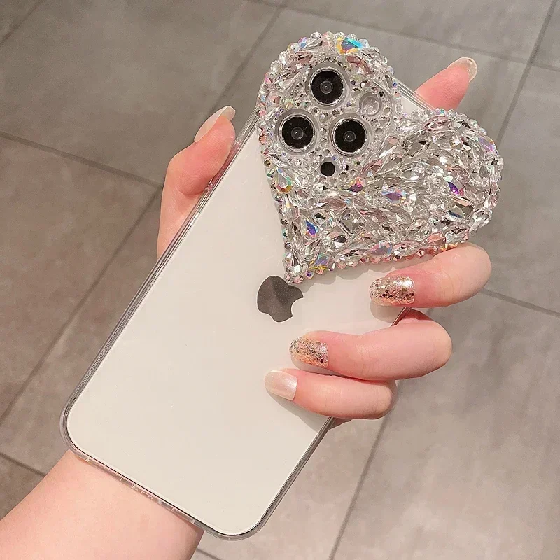 Handmade Jewelled Love Heart Transparent Lens Camera Diamond Soft Phone Case for iphone 16Pro 15 14 13 12 11 Pro Plus MAX Cover
Handmade Jewelled Love Heart Transparent Lens Camera Diamond Soft Phone Case for iphone 16Pro 15 14 13 12 11 Pro Plus MAX Cover