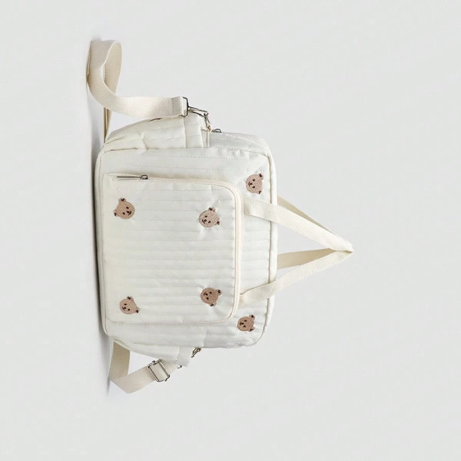 INS Korean Embroidered Bear Large Capacity Mommy Bag Multi Purpose Handbag Shoulder Crossbody Bag
INS Korean Embroidered Bear Large Capacity Mommy Bag Multi Purpose Handbag Shoulder Crossbody Bag