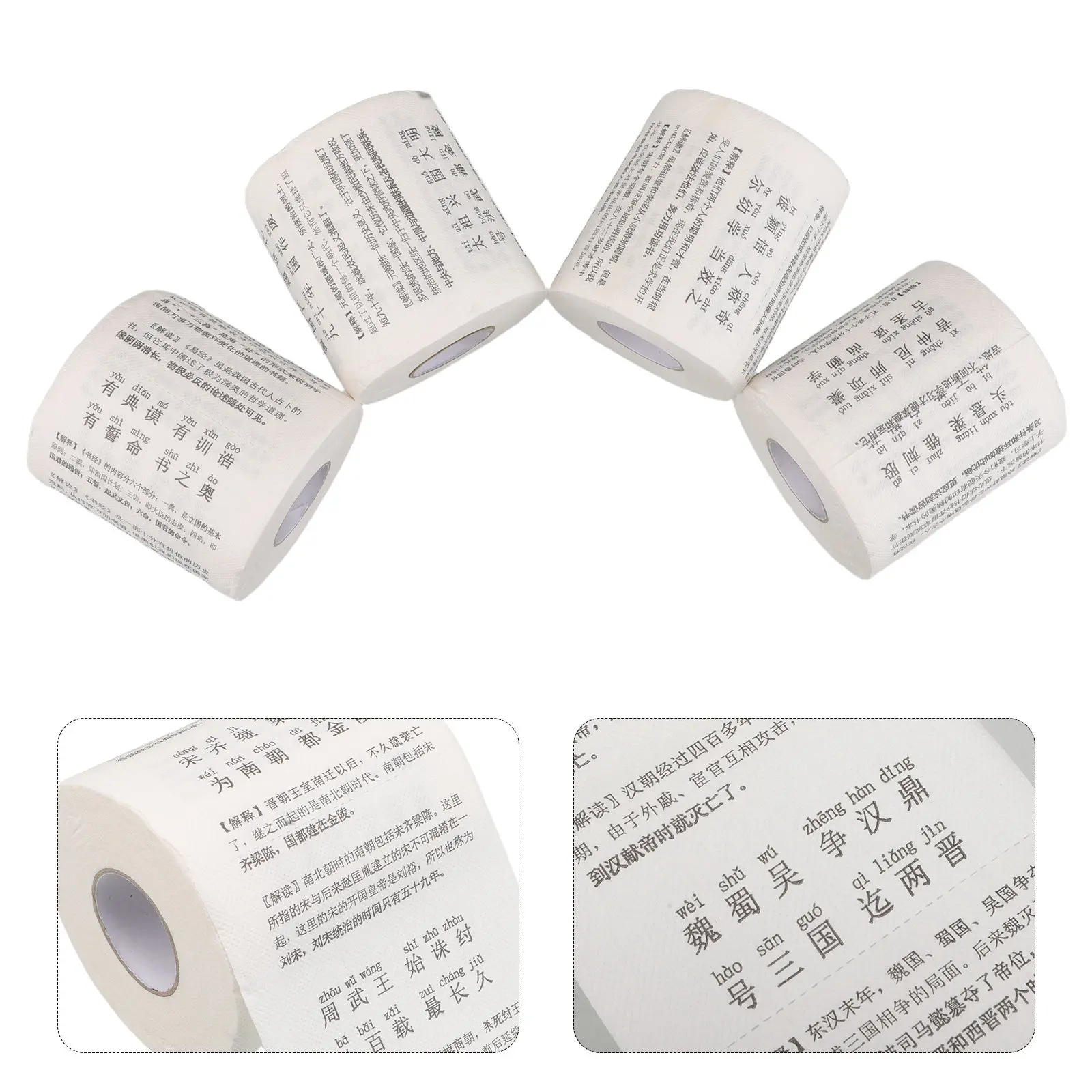 6 Rolls Toilet Paper Novelty Chinese Character Printed Soft Tissue for Home Office Travel Use Educational Bathroom Decorative
6 Rolls Toilet Paper Novelty Chinese Character Printed Soft Tissue for Home Office Travel Use Educational Bathroom Decorative