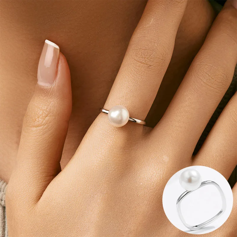 100% 925 Sterling Silver Pearl Geometric Ring for Woman Girl Simple Fashion Vintage Design Jewelry Party Gift Dropshipping
100% 925 Sterling Silver Pearl Geometric Ring for Woman Girl Simple Fashion Vintage Design Jewelry Party Gift Dropshipping