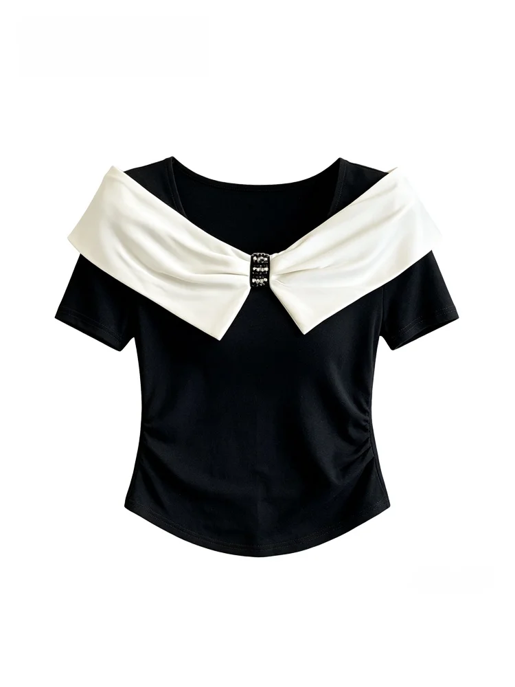 plus Size Women's Short Sleeve T-Shirt Beautiful Unique Fashionable Club Large Shoulder Fashionable Unique Knot Design
plus Size Women's Short Sleeve T-Shirt Beautiful Unique Fashionable Club Large Shoulder Fashionable Unique Knot Design