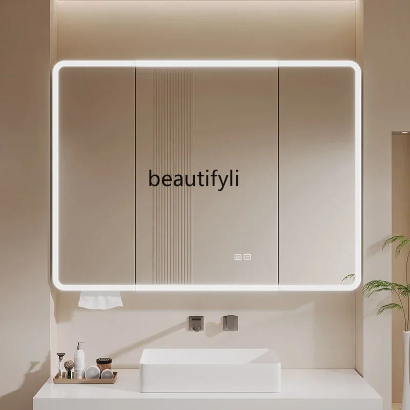 zq1Bathroom Arc Space Aluminum Locker Mirror Cabinet Individual Smart Mirror Makeup Storage Cabinet Wall-mounted Shelf
zq1Bathroom Arc Space Aluminum Locker Mirror Cabinet Individual Smart Mirror Makeup Storage Cabinet Wall-mounted Shelf
