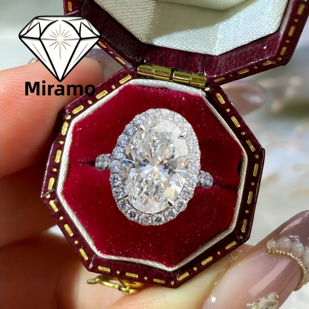 Oval Cut Moissanite/Zircon Engagement Ring1-5 Carat Halo Diamond Wedding Rings for Women S925 Sterling Silver with Certificate
Oval Cut Moissanite/Zircon Engagement Ring1-5 Carat Halo Diamond Wedding Rings for Women S925 Sterling Silver with Certificate