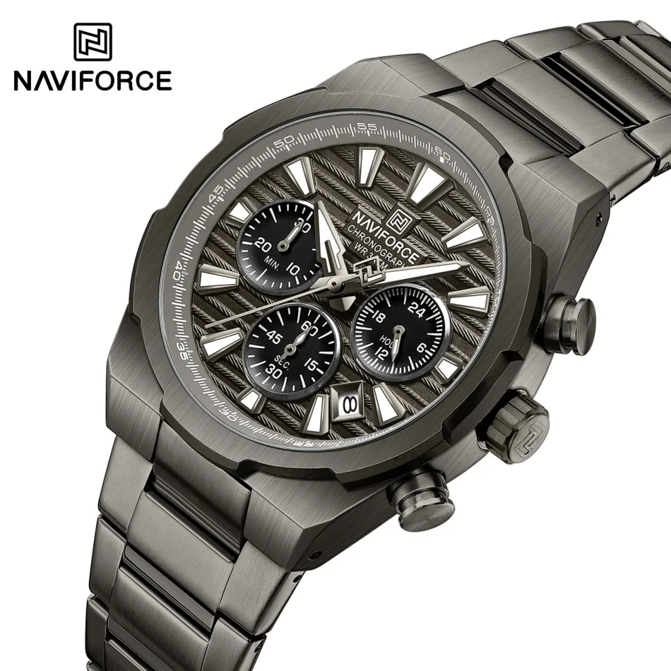 New NAVIFORCE Luxury Men's Waterproof Chronograph Luminous Watch Sport Quartz Clock Stainless Steel Wristwatch Relogio Masculino
New NAVIFORCE Luxury Men's Waterproof Chronograph Luminous Watch Sport Quartz Clock Stainless Steel Wristwatch Relogio Masculino