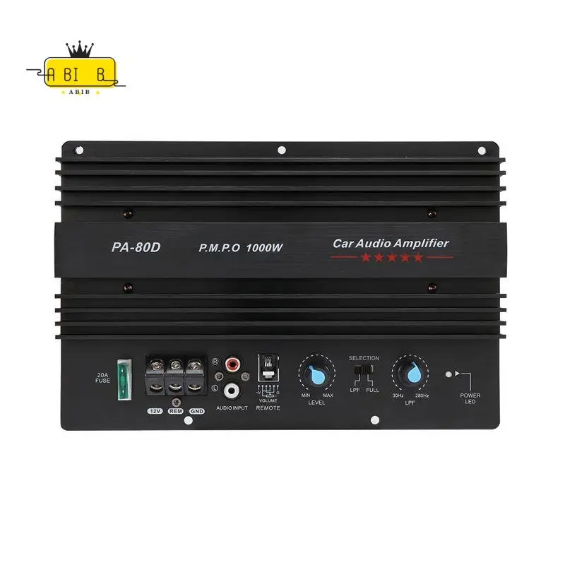 ABIB -12V 1000W Car Audio High Power Amplifier Amp Board Powerful Subwoofer Bass Amp PA-80D
ABIB -12V 1000W Car Audio High Power Amplifier Amp Board Powerful Subwoofer Bass Amp PA-80D