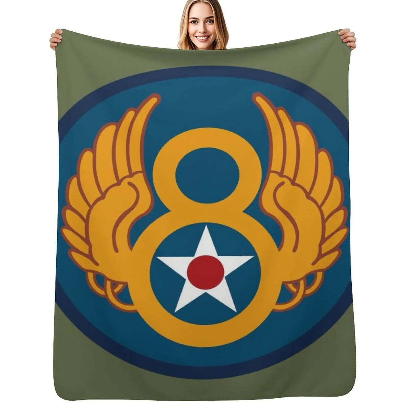 8th Airforce Emblem Throw Blanket All Season Soft Lightweight Blanket for Home
8th Airforce Emblem Throw Blanket All Season Soft Lightweight Blanket for Home