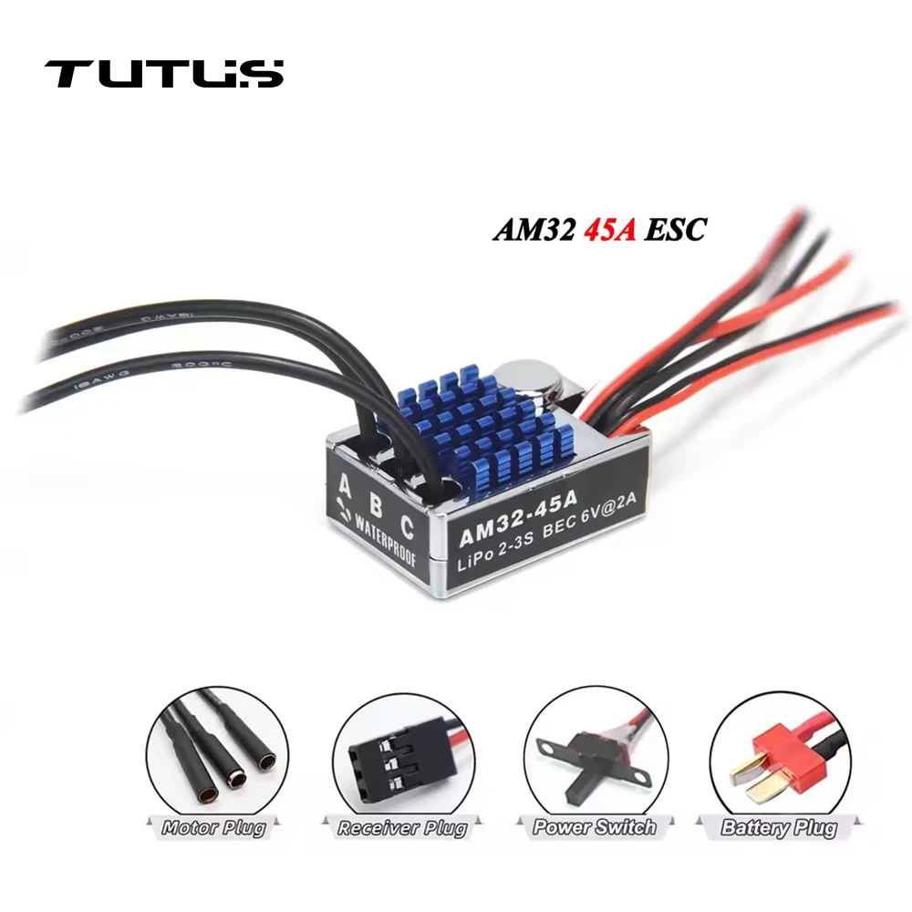 2830 2400KV Outrunner Бесщеточный двигатель AM32 45A Комплект обновления ESC для 1/12 RC Crawler MN128 MN86 Модель радиоуправляемого автомобиля Детали высокой мощности
2830 2400KV Outrunner Бесщеточный двигатель AM32 45A Комплект обновления ESC для 1/12 RC Crawler MN128 MN86 Модель радиоуправляемого автомобиля Детали высокой мощности