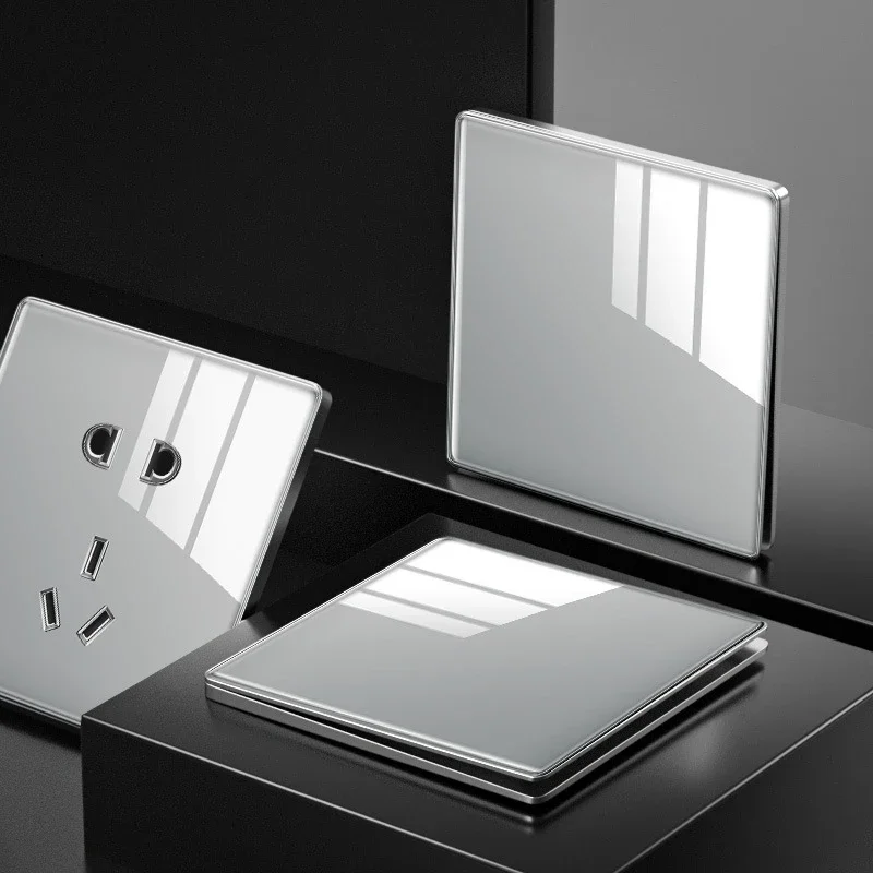 Ultra-thin Curved Surface Tempered Glass Panel, Wall Switch Series, Gray Mirror, Popular, New
Ultra-thin Curved Surface Tempered Glass Panel, Wall Switch Series, Gray Mirror, Popular, New