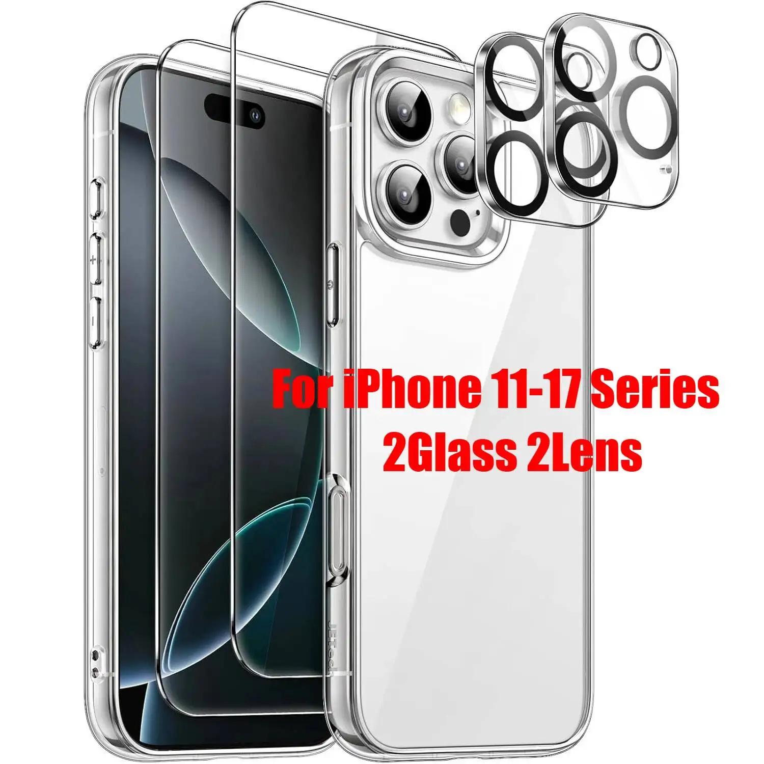 4In1 Ultra HD Screen Protector+Camera Lens Protector For Iphone Air 17Pro 16 15 Pro Max 14 Plus 13 12 11 Glass
4In1 Ultra HD Screen Protector+Camera Lens Protector For Iphone Air 17Pro 16 15 Pro Max 14 Plus 13 12 11 Glass