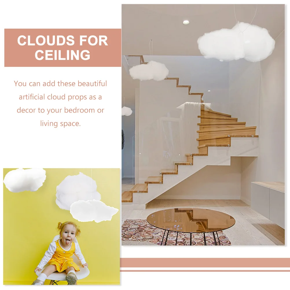 6 Pcs White Cloud Hanging Decorations 15x15cm 25x20cm 35x30cm Ceiling Nursery Room Toy Fake Cloud Props Building
6 Pcs White Cloud Hanging Decorations 15x15cm 25x20cm 35x30cm Ceiling Nursery Room Toy Fake Cloud Props Building