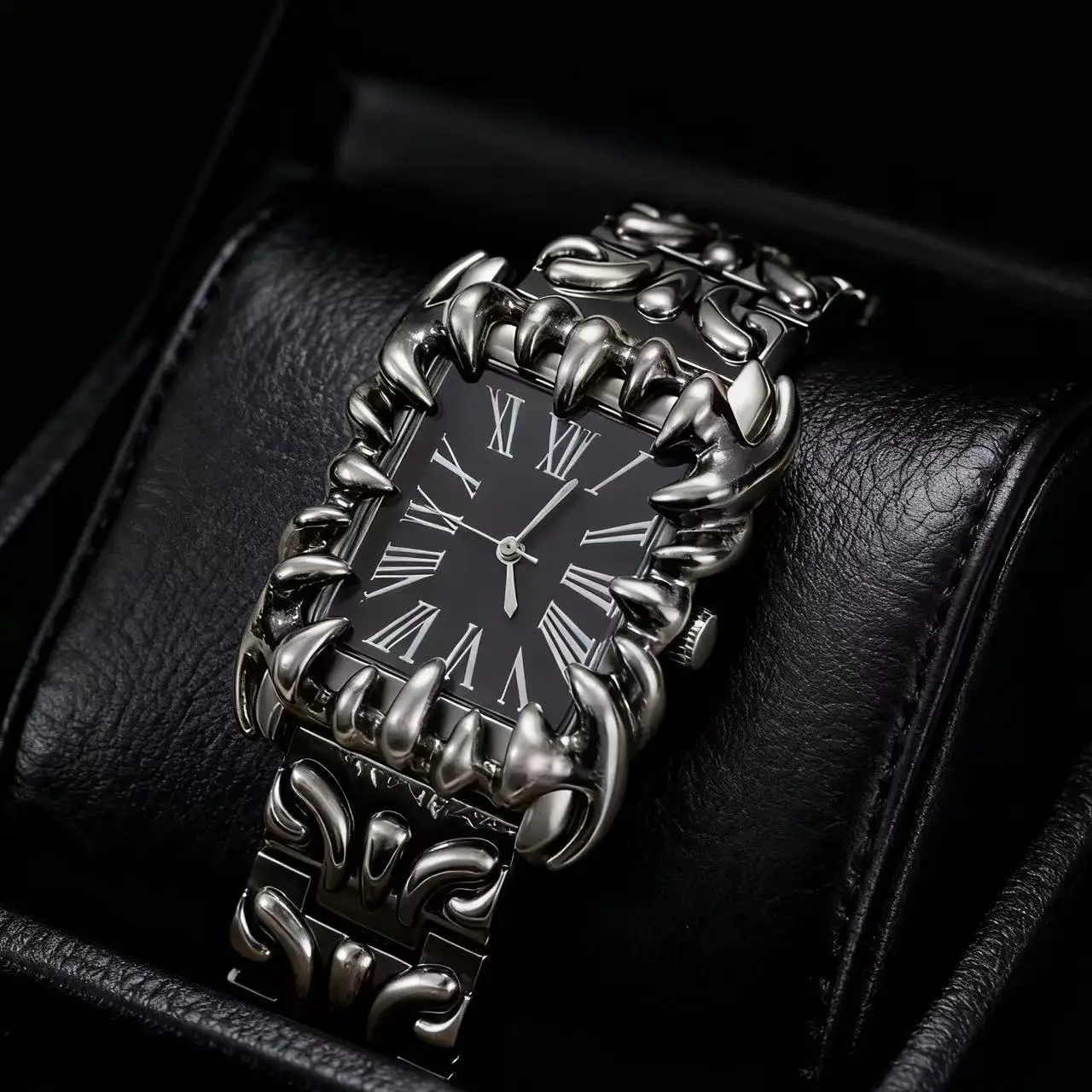 Y2K Men’s Quartz Watch Black Irregular Dial Roman Numerals Minimalist Fashion Wristwatch
Y2K Men’s Quartz Watch Black Irregular Dial Roman Numerals Minimalist Fashion Wristwatch