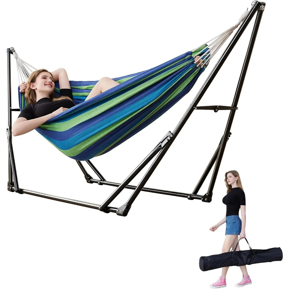 Portable Hammock with Stand Foldable Outdoor Indoor Adjustable Fabric Garden Yard Carrying Bag Included 616 lbs Capacity
Portable Hammock with Stand Foldable Outdoor Indoor Adjustable Fabric Garden Yard Carrying Bag Included 616 lbs Capacity