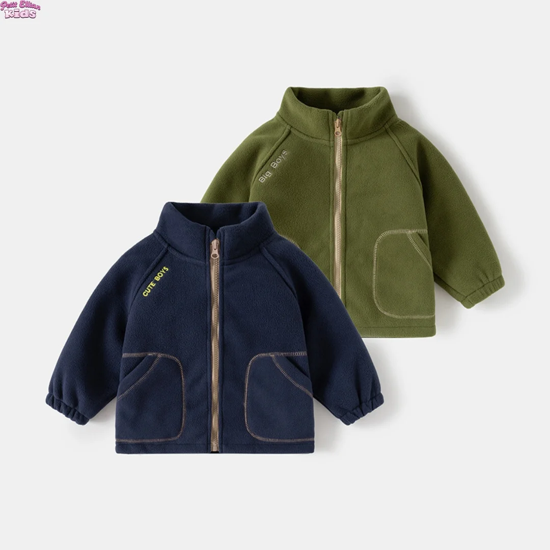 2025 New Kids Fleece Jacket Toddler Boys Girls Warm Stand Collar Zip-Up Outerwear 2-6Y Children's Casual Solid Color Pocket Coat
2025 New Kids Fleece Jacket Toddler Boys Girls Warm Stand Collar Zip-Up Outerwear 2-6Y Children's Casual Solid Color Pocket Coat
