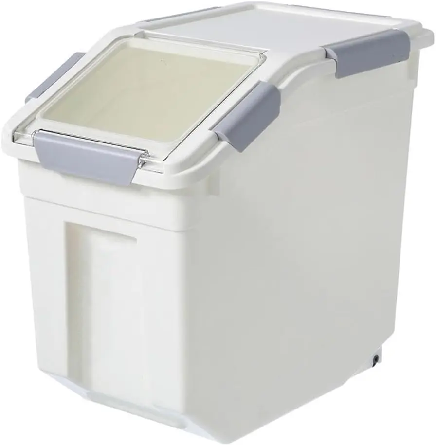 32.5L Pet Food Storage Container with Measuring Cup, Airtight & BPA-Free, Holds 35lbs, White & Gray
32.5L Pet Food Storage Container with Measuring Cup, Airtight & BPA-Free, Holds 35lbs, White & Gray