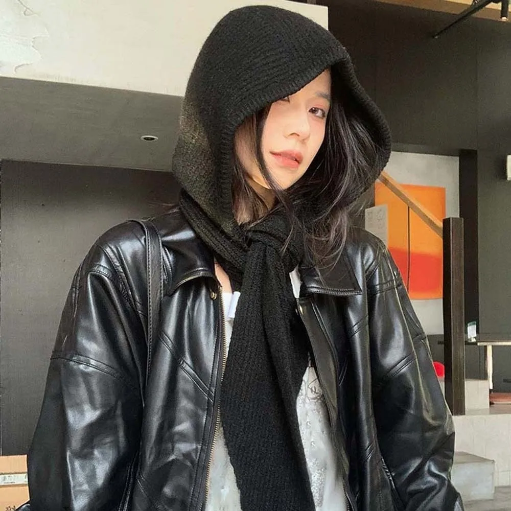 Вязаная шапка-бини из акриловых волокон с капюшоном и треугольным мягким воротником-шарфом, утолщенная, с защитой ушей, зимняя, с функцией шарфа-снуда
Вязаная шапка-бини из акриловых волокон с капюшоном и треугольным мягким воротником-шарфом, утолщенная, с защитой ушей, зимняя, с функцией шарфа-снуда