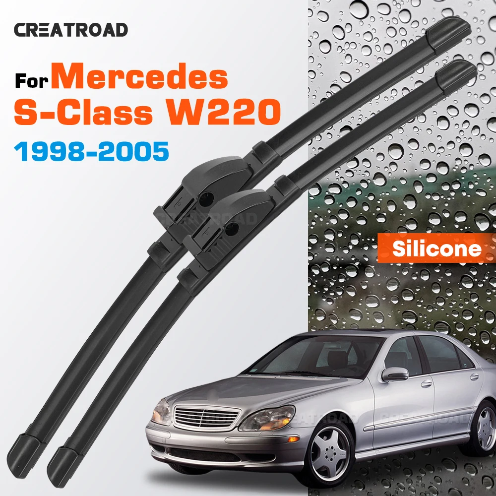 Silicone Wiper Blades Fit For Mercedes-Benz S-Class W220 1998-2005 Coated Silent HD Wear-Resistant Car Windshield Wipers 26"+26"
Silicone Wiper Blades Fit For Mercedes-Benz S-Class W220 1998-2005 Coated Silent HD Wear-Resistant Car Windshield Wipers 26"+26"
