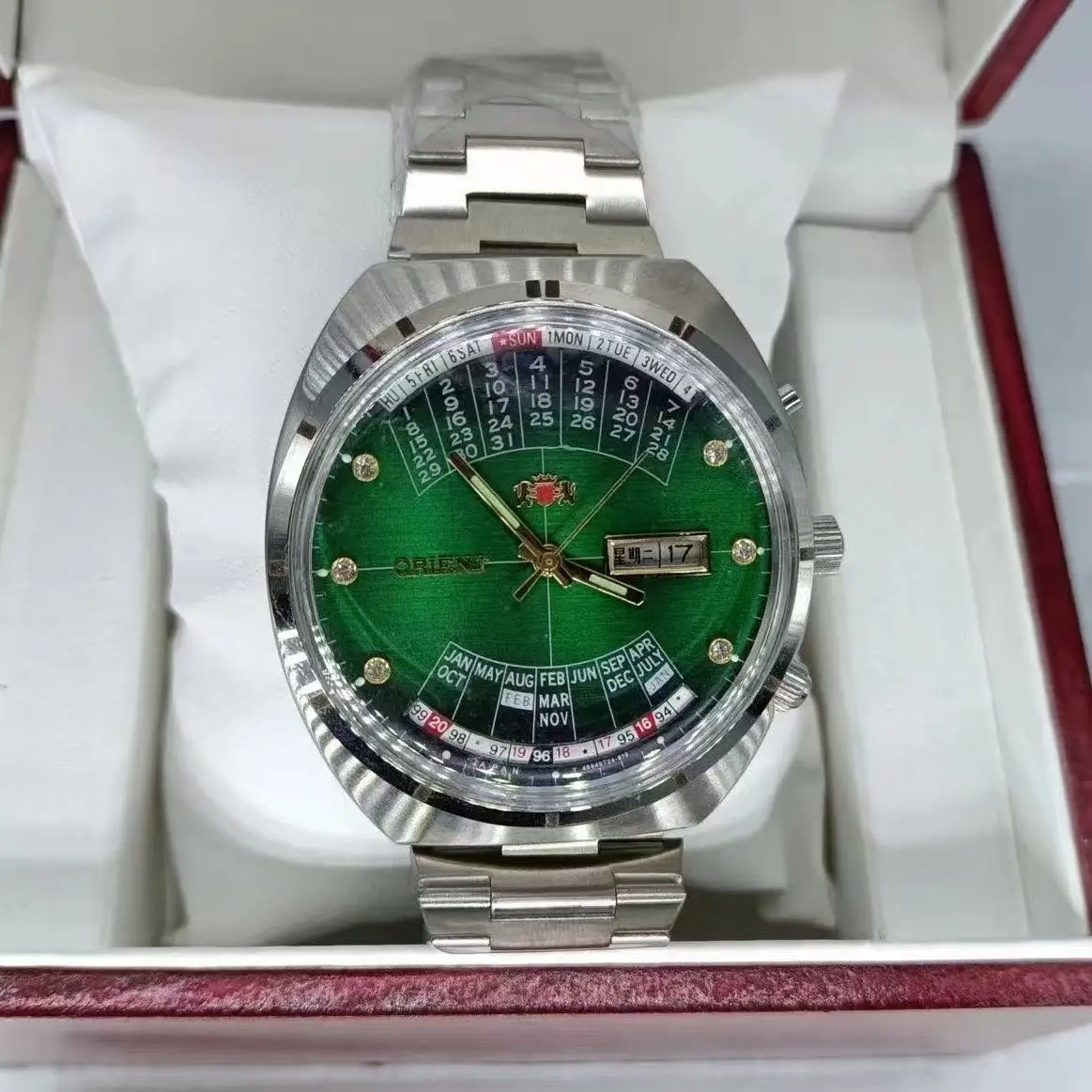 Automatic Mechanical Unisex Orient Watch Rotating Large Dial Fully Functional Stainless Steel Japanese Movement Series
Automatic Mechanical Unisex Orient Watch Rotating Large Dial Fully Functional Stainless Steel Japanese Movement Series