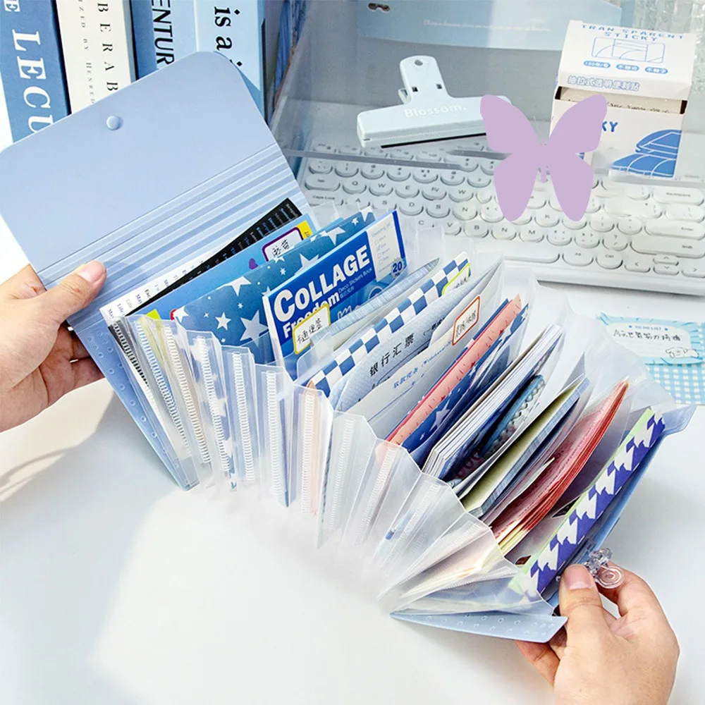 New Solid Color A6 Folder Multi-layer 12-layer Storage Folder Large-capacity Shrinkable Storage Bag
New Solid Color A6 Folder Multi-layer 12-layer Storage Folder Large-capacity Shrinkable Storage Bag