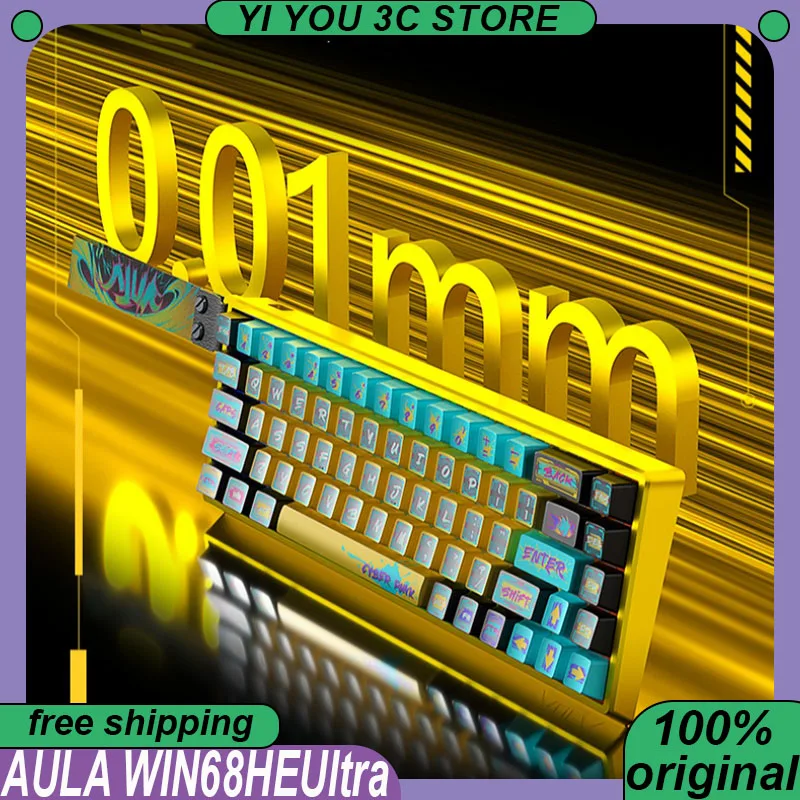 AULA WIN68HEUltra Magnetic Axis Wired Keyboard Aluminum Alloy 0.01mmRT High Performance 8K PC Esports Laptop Gaming Keyboards
AULA WIN68HEUltra Magnetic Axis Wired Keyboard Aluminum Alloy 0.01mmRT High Performance 8K PC Esports Laptop Gaming Keyboards