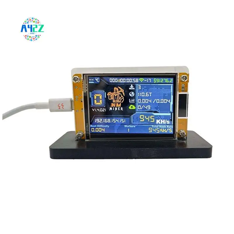 A42Z-Upgraded 950KH/S Harshrate Nmminer Nerdminer 2.8 Inch Smart Display With Bracket Bitcoin Crypto Solo Miner
A42Z-Upgraded 950KH/S Harshrate Nmminer Nerdminer 2.8 Inch Smart Display With Bracket Bitcoin Crypto Solo Miner
