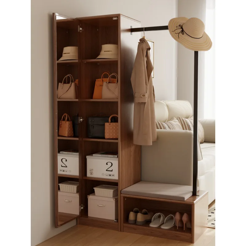 Solid wood entrance cabinet, shoe cabinet integrated living room entry screen partition, simple modern household entrance locker
Solid wood entrance cabinet, shoe cabinet integrated living room entry screen partition, simple modern household entrance locker