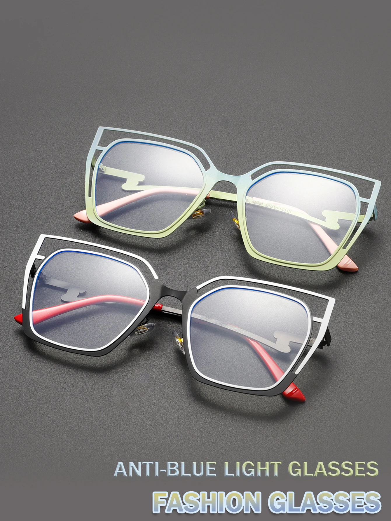 Square large-frame hollow gradient anti-blue light glasses Couple's business office commuter street photography shape texture
Square large-frame hollow gradient anti-blue light glasses Couple's business office commuter street photography shape texture