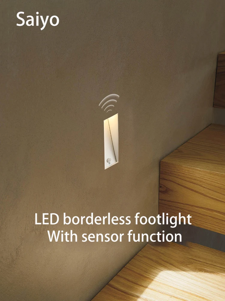 Saiyo LED Borderless Footlight Sensor Stair Lamp 3W Aluminum Underground Light Sep Walkway Corner Spotlight Indoor Wall Lighting
Saiyo LED Borderless Footlight Sensor Stair Lamp 3W Aluminum Underground Light Sep Walkway Corner Spotlight Indoor Wall Lighting