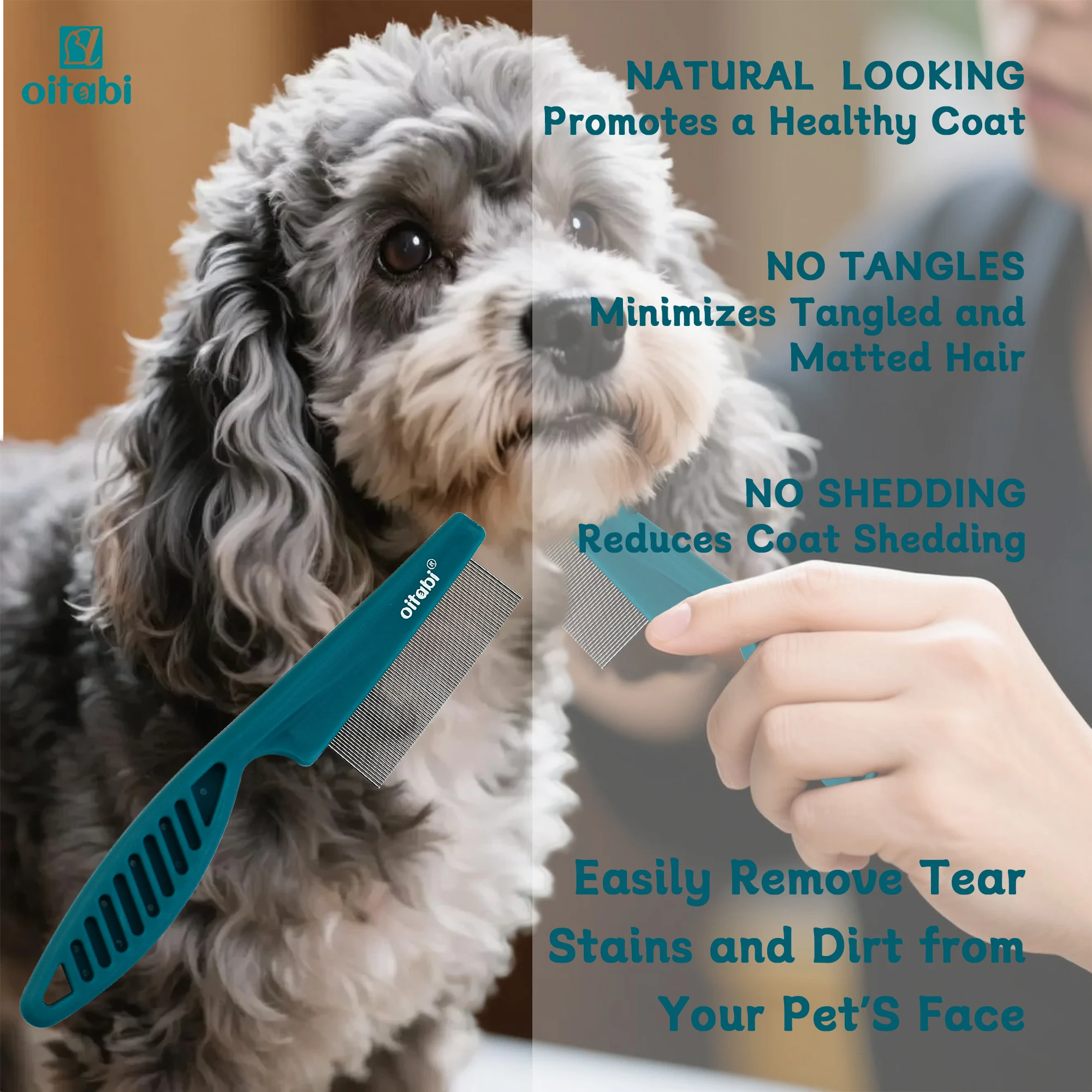 Oitabi 1/2PCS Dog Face Comb Flea Comb for Dogs Fine Tooth Tear Stain Remover Comb, Removes Crust Mucus Stains Face Brush for Cat
Oitabi 1/2PCS Dog Face Comb Flea Comb for Dogs Fine Tooth Tear Stain Remover Comb, Removes Crust Mucus Stains Face Brush for Cat