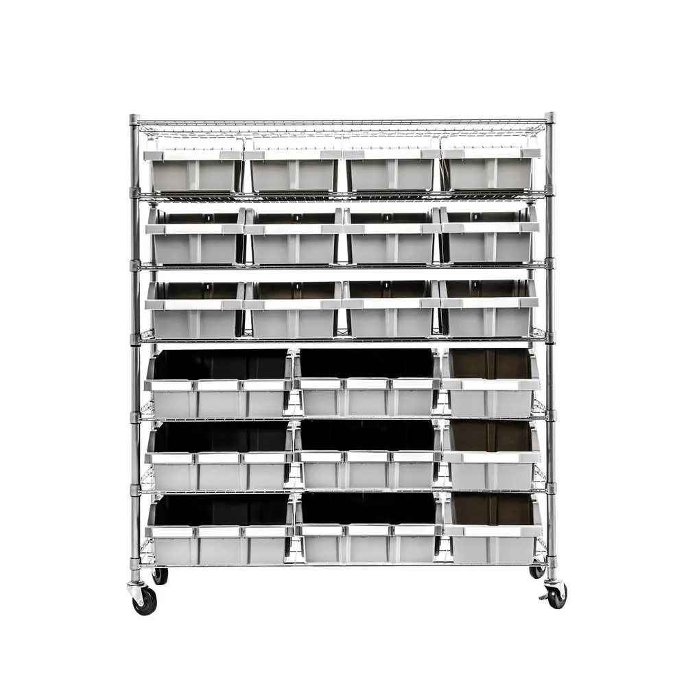 Classics Heavy Duty NSF Bin Rack Solid Steel Wire Shelving Storage Unit, Patented Organizer for Garage, Warehouse, Office, Rest
Classics Heavy Duty NSF Bin Rack Solid Steel Wire Shelving Storage Unit, Patented Organizer for Garage, Warehouse, Office, Rest