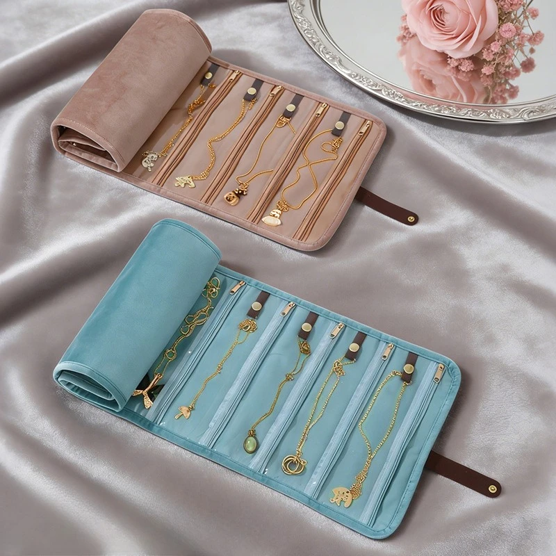 Velvet Jewelry Storage Bag Multi-layer Ear Necklace Storage Bag Portable and Rollable Travel Accessory Organizer Bag
Velvet Jewelry Storage Bag Multi-layer Ear Necklace Storage Bag Portable and Rollable Travel Accessory Organizer Bag
