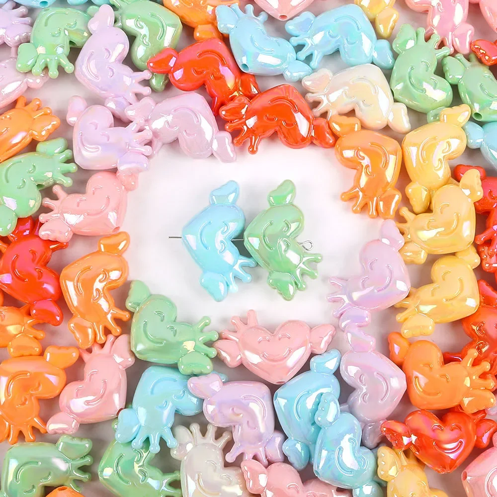 5pcs /Lot Color Plated Acrylic Wing Heart Shape Beads Cute Loose Charms for Necklace Bracelet Making DIY Jewelry Accessories
5pcs /Lot Color Plated Acrylic Wing Heart Shape Beads Cute Loose Charms for Necklace Bracelet Making DIY Jewelry Accessories
