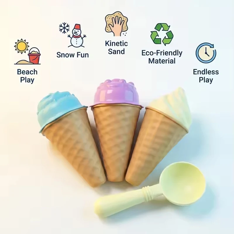 Children Beach Toys Play Sand Ice Cream Mold Snow Toys for Summer and Winter Digging Sand Tools Outdoor Games Birthday Gifts
Children Beach Toys Play Sand Ice Cream Mold Snow Toys for Summer and Winter Digging Sand Tools Outdoor Games Birthday Gifts