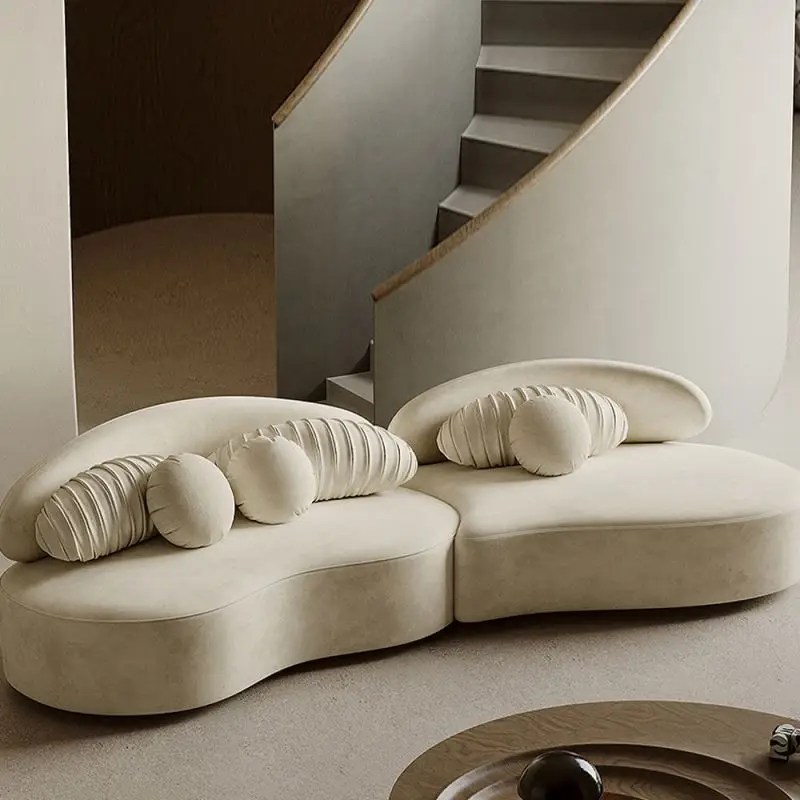 New Design Nordic Modern White Velvet Couch Living Room Lounge Modular Sofa Curved Couch Sectional Sofa
New Design Nordic Modern White Velvet Couch Living Room Lounge Modular Sofa Curved Couch Sectional Sofa