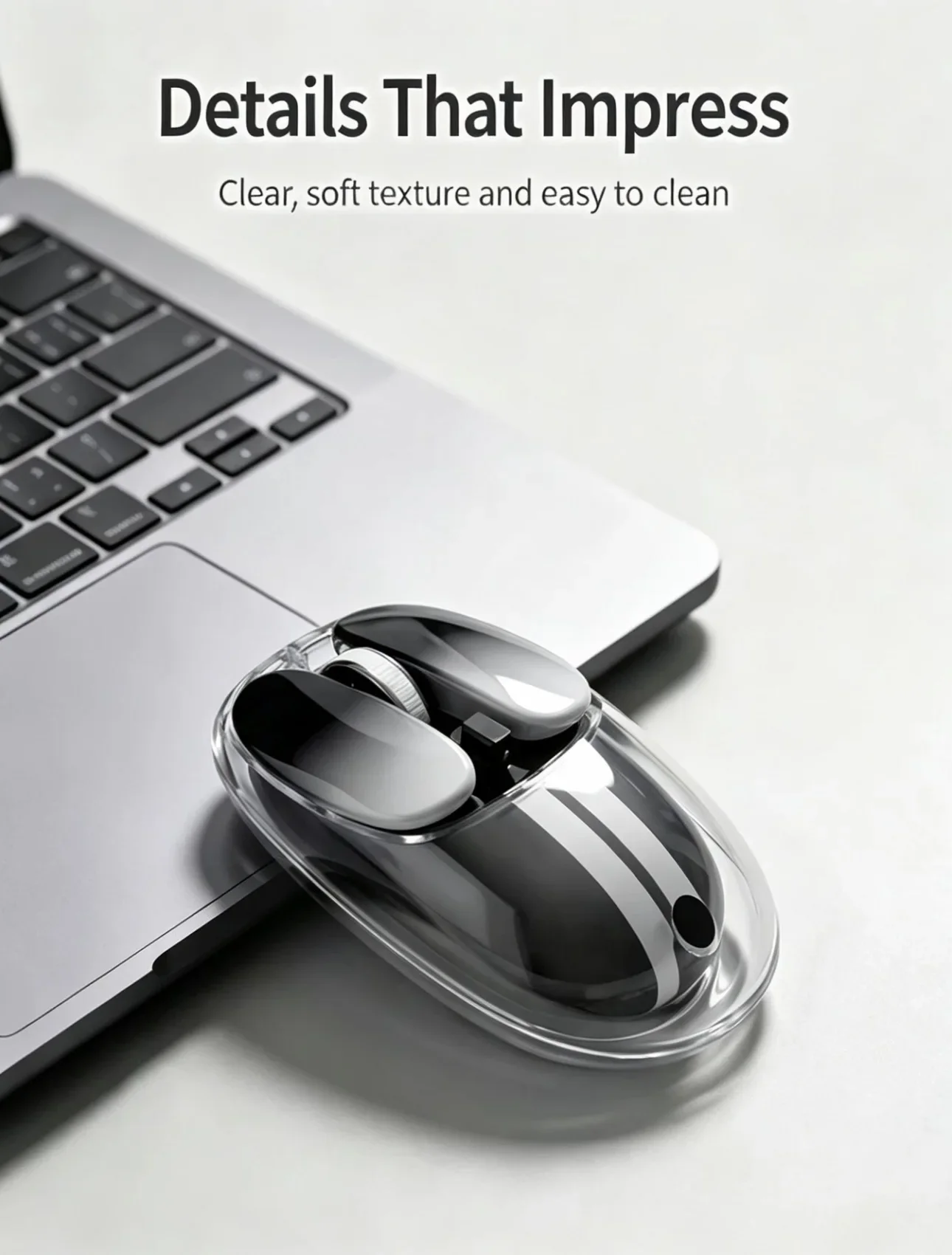 MOFII M60 Transparent Tri-Mode Wireless Mouse, Black & White Gradient, Silent Rechargeable, for Laptop/Desktop/Tablet
MOFII M60 Transparent Tri-Mode Wireless Mouse, Black & White Gradient, Silent Rechargeable, for Laptop/Desktop/Tablet