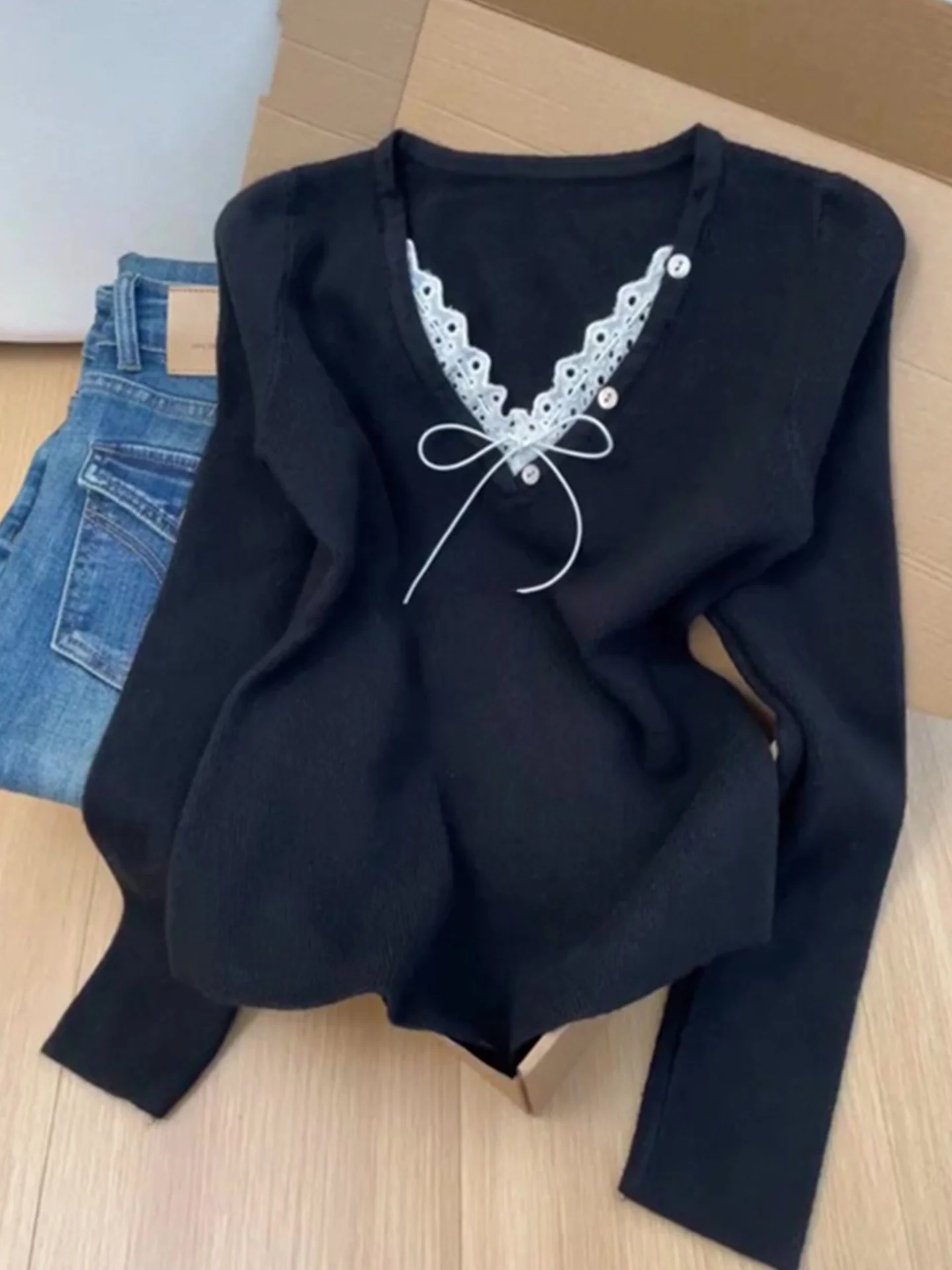 Sweet Knot Loose Comfortable Knitted Sweater Long Sve Overhead Sle Anti-Aging Faion for Younger Looking Women
Sweet Knot Loose Comfortable Knitted Sweater Long Sve Overhead Sle Anti-Aging Faion for Younger Looking Women