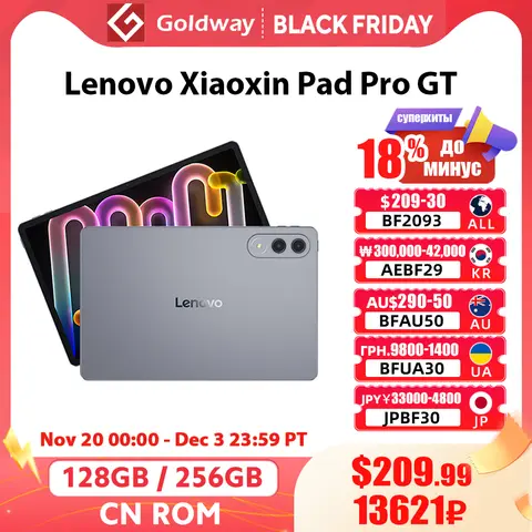 Lenovo Xiaoxin Pad Pro GT Tablet TB710FU 128GB 256GB ROM Snapdragon 8 Gen3 11.1'' 144Hz Display 8860mAh Battery Wifi Android Tab