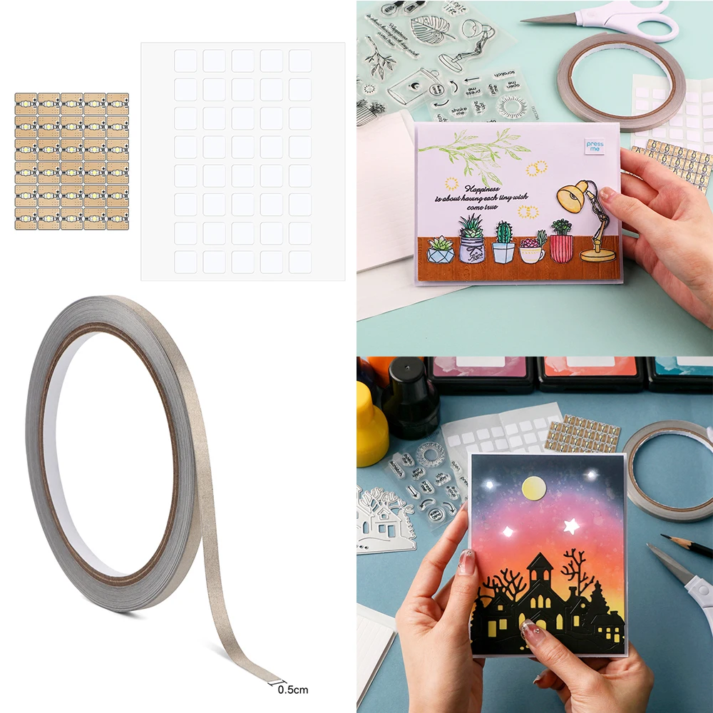 Multi-use White LED Circuit Light Craft Kit Stickers Conductive Fabric Tape for DIY Scrapbooking Festive Light-up Card 2024 New
Multi-use White LED Circuit Light Craft Kit Stickers Conductive Fabric Tape for DIY Scrapbooking Festive Light-up Card 2024 New