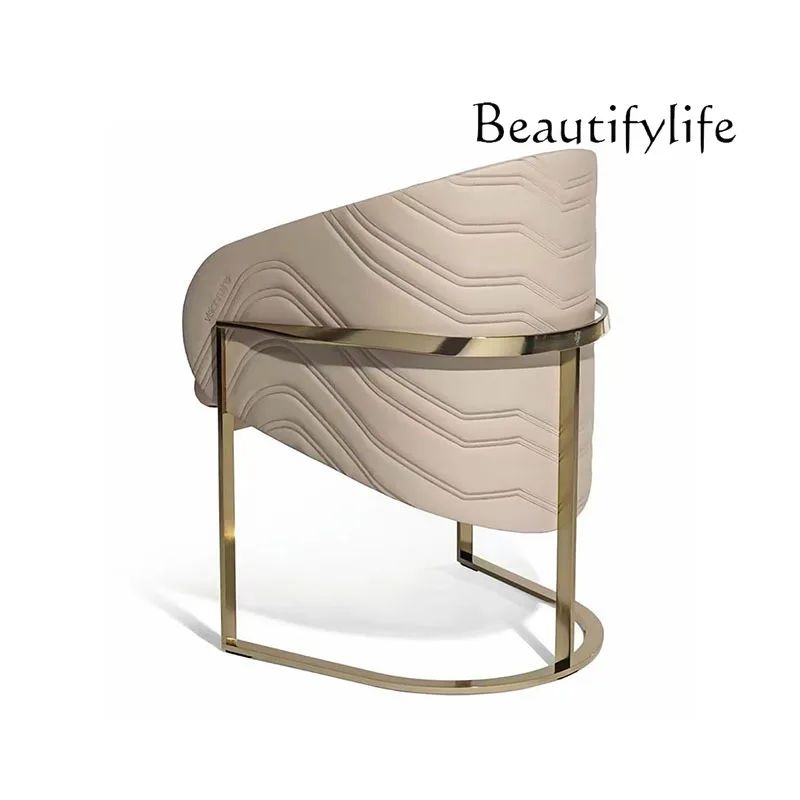 Light luxury leather dining chair bedroom premium makeup stool modern minimalist designer personalized living room leisure chair
Light luxury leather dining chair bedroom premium makeup stool modern minimalist designer personalized living room leisure chair