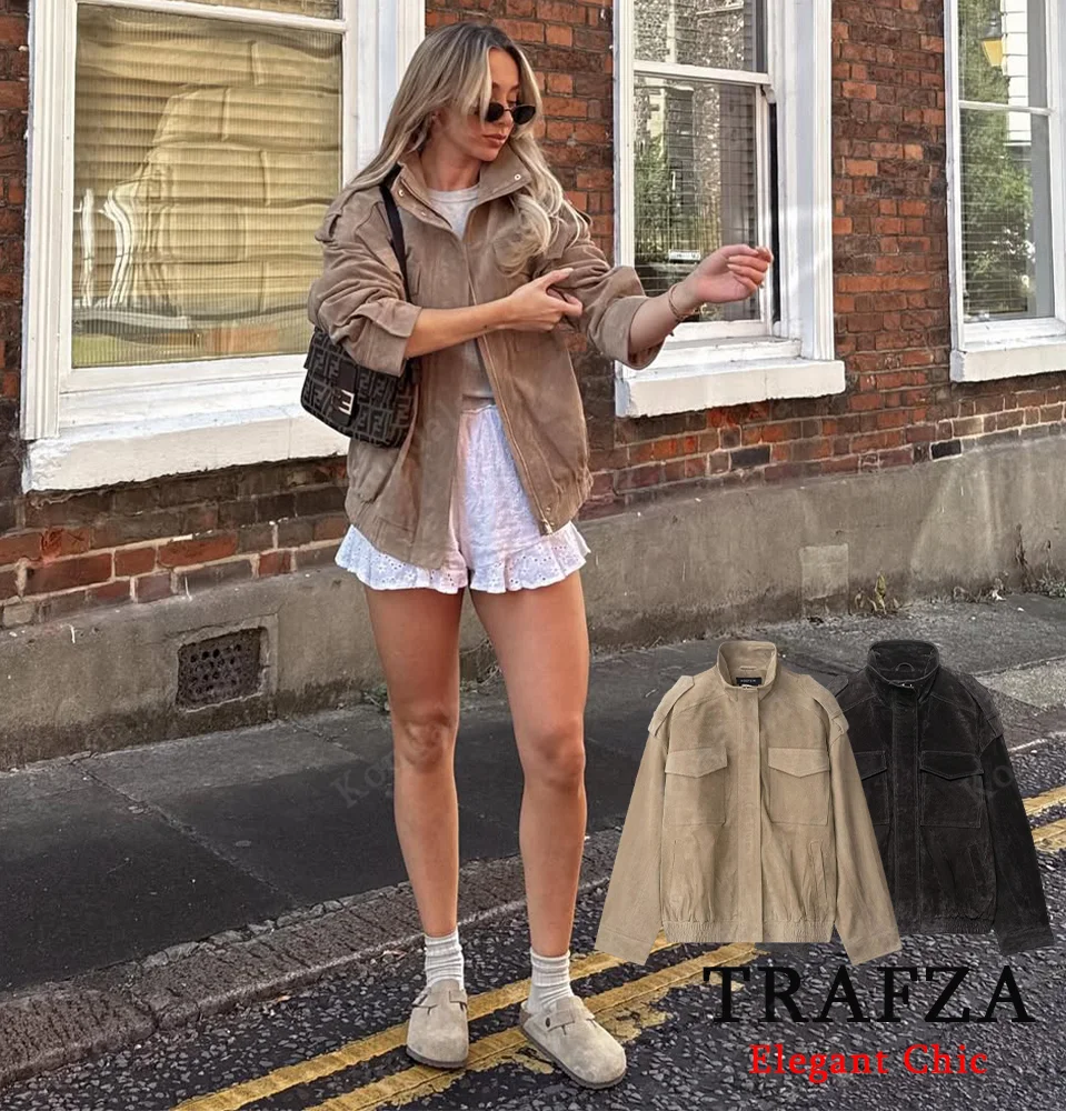 TRAFZA женская осенне-зимняя замшевая куртка пальто High Street повседневное свободное пальто 2025 модная куртка на молнии с воротником-стойкой для женщин
TRAFZA женская осенне-зимняя замшевая куртка пальто High Street повседневное свободное пальто 2025 модная куртка на молнии с воротником-стойкой для женщин