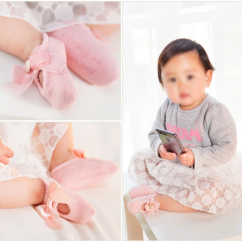 1 Pair Baby Cotton Socks for Girl Toddler Newborn Infant Anti Lace Flower Bow Tie Floor Socks - Size (Pink, Random Style)
1 Pair Baby Cotton Socks for Girl Toddler Newborn Infant Anti Lace Flower Bow Tie Floor Socks - Size (Pink, Random Style)